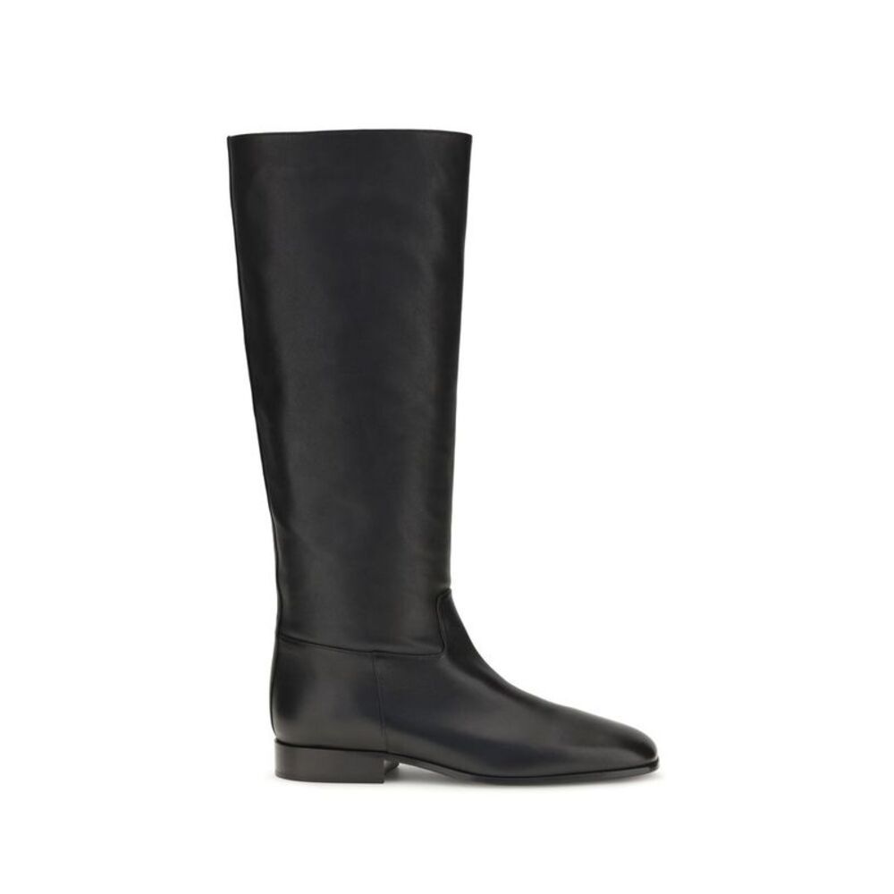 Herbert Levine Black Calf Leather Bos Taurus Ankle Women's Boots